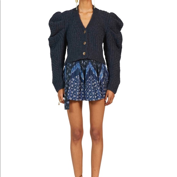 ULLA JOHNSON NWT Odette Cardigan Midnight Size M - Picture 1 of 9